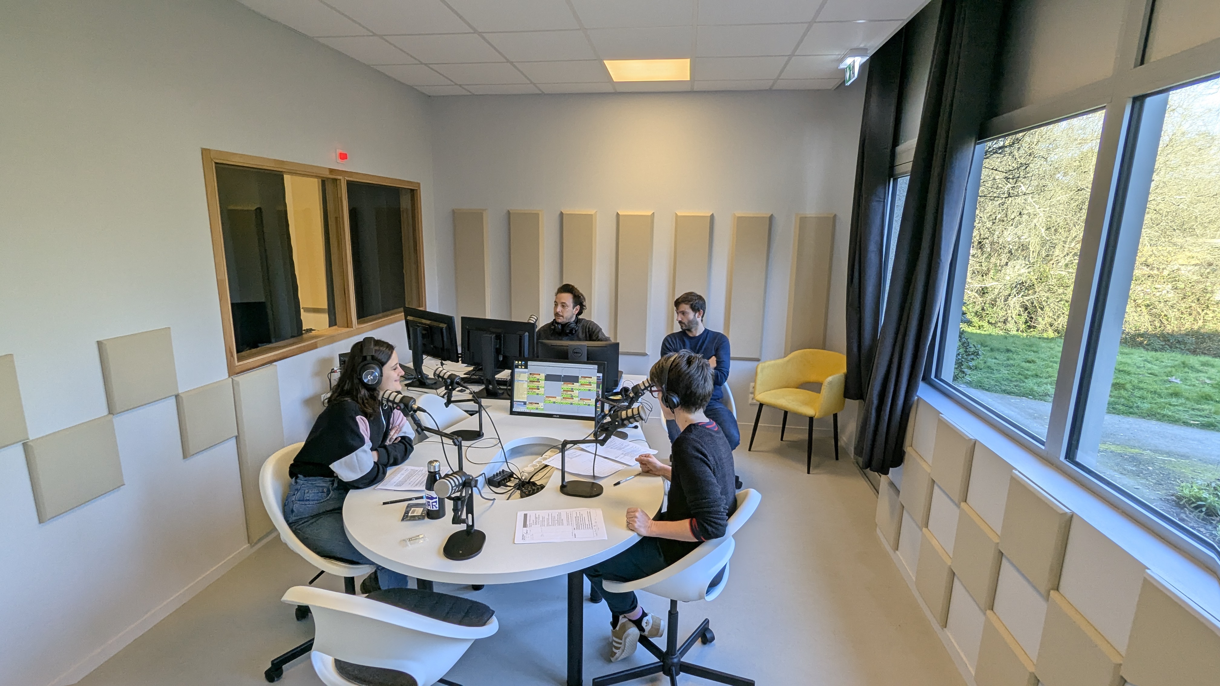 Session de formation podcast en studio